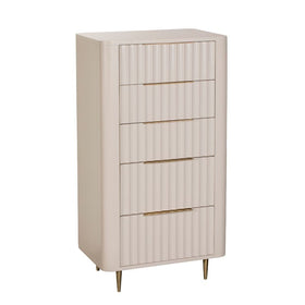 Josie Collection - Mahogany Wood 5 Drawer Tall Chest