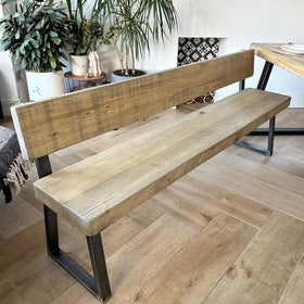 Bespoke Collection - Rustic Wood Dining Table - Chunky Triangle Frame