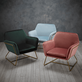Moko Vintage Velvet Lounge Chair