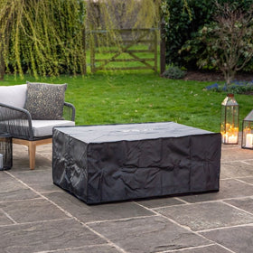 Honolulu White and Teak Large Fire Pit