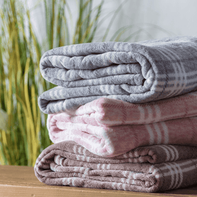 Check Rolled Fleece - 5 Colours