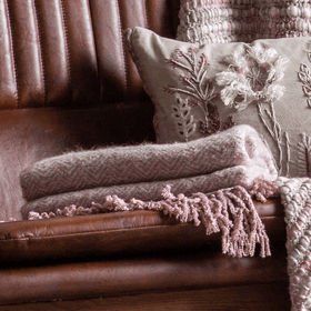Faux Mohair Herringbone Throw - 5 Colours