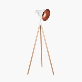 Dalston Floor Lamp - White / Natural