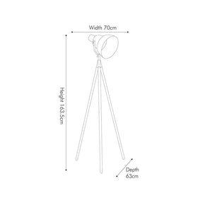 Dalston Floor Lamp - White / Natural