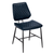 dark blue dining chair close up 