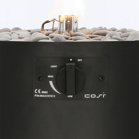 Outdoor Black Floor Fire Lantern/Pillar