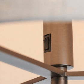 Mayville Floor Lamp - Natural / Brushed Bronze