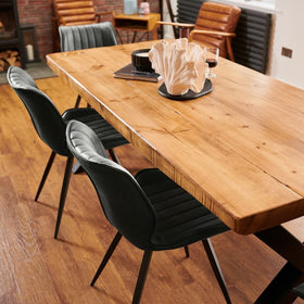 Rugger Brown Rustic Wood Dining Table