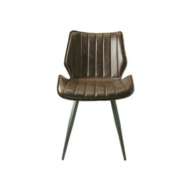 Coney Vegan Leather Dining Chairs - Chestnut