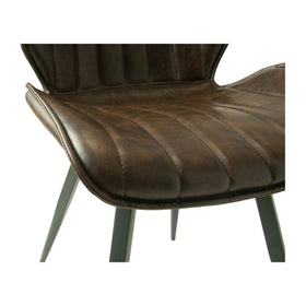 Coney Vegan Leather Dining Chairs - Chestnut