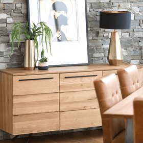solid oak wood sideboard