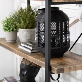 closeup of shelf