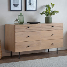 Oku Oak 6 Drawer Chest
