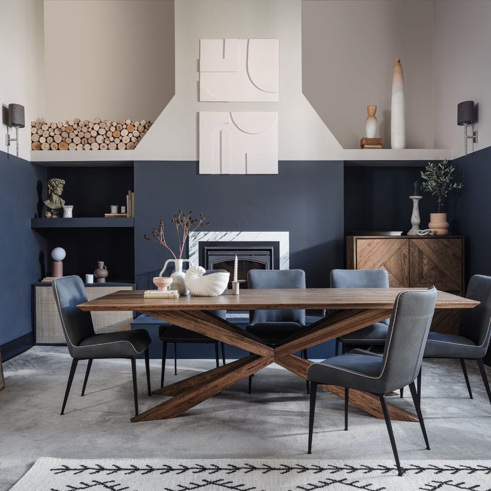 Burlington Collection White Oak Dining Table located inside a dining room