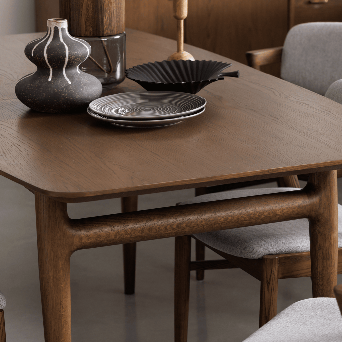 Ballinger Extending Oak Dining Table Set (160cm - 215cm)