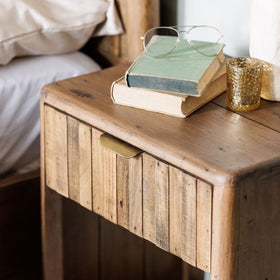 Westchester Collection - Reclaimed Wood 1 Drawer Bedside Table