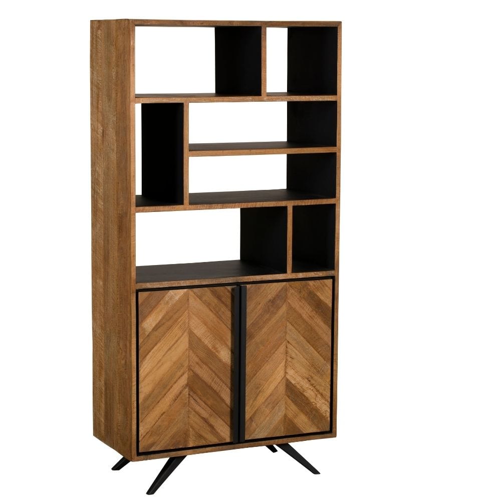 Black and deals walnut bookcase