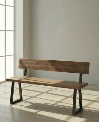 Bespoke Collection - Reclaimed Bench with Back - Triangle Frame
