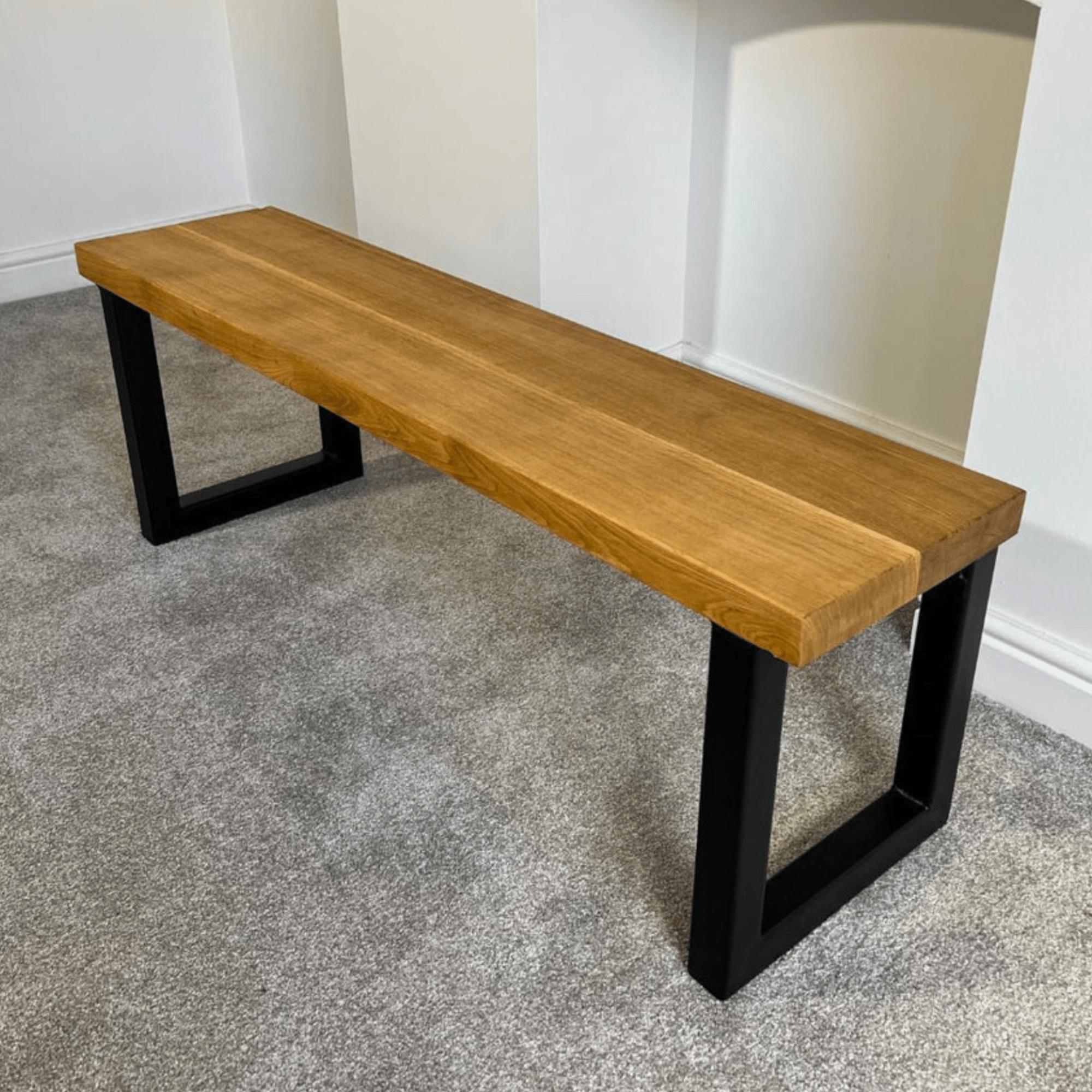 Bespoke Collection - Solid Oak Dining Bench - Chunky U Base