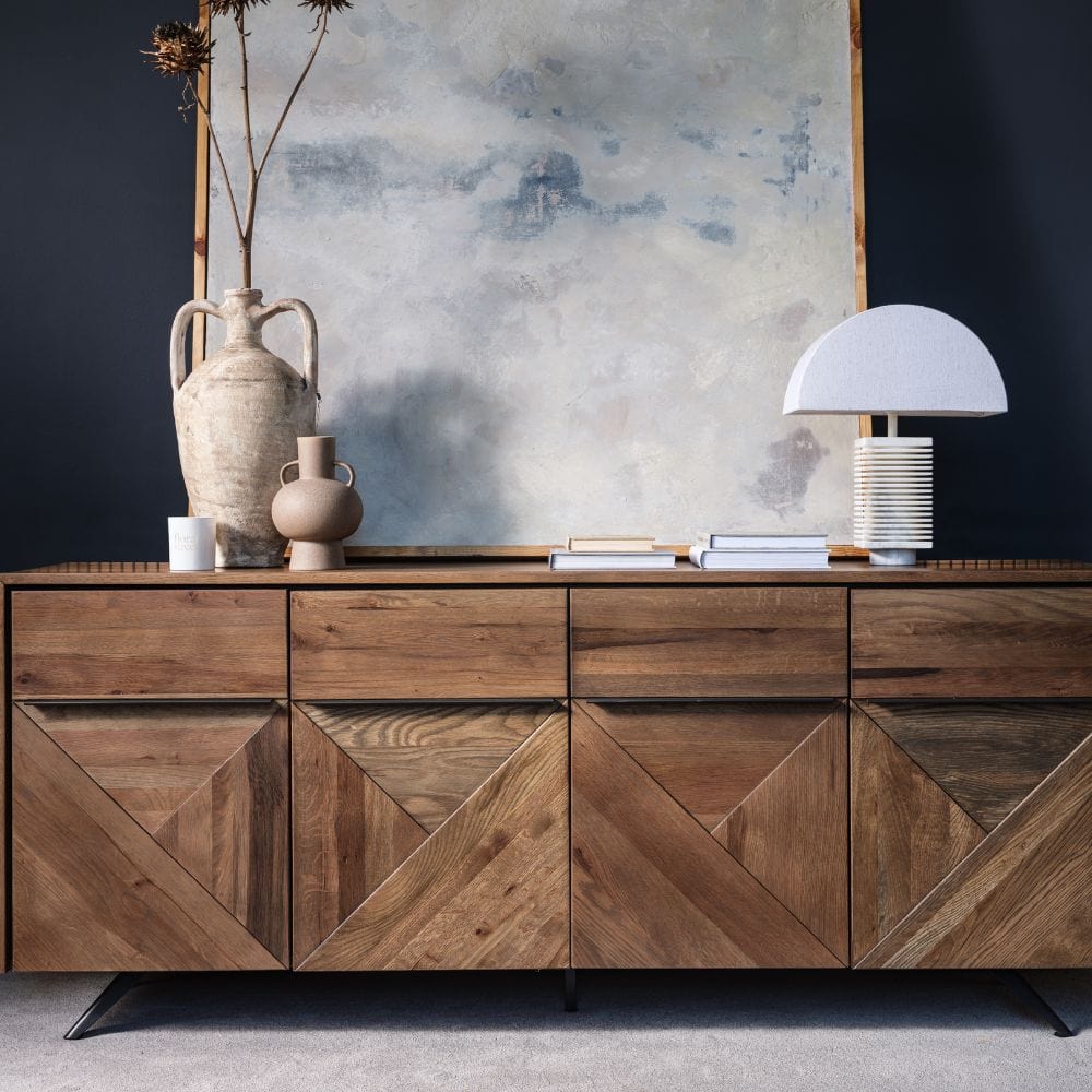 Burlington Collection White Oak 4 Door Sideboard