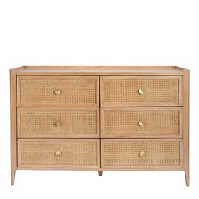 Java Collection - Mindi Wood 6 Drawer Chest