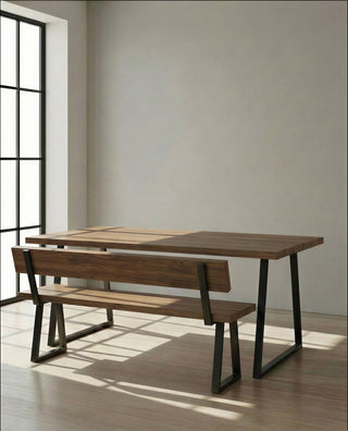 Bespoke Collection - Reclaimed Bench with Back - Triangle Frame