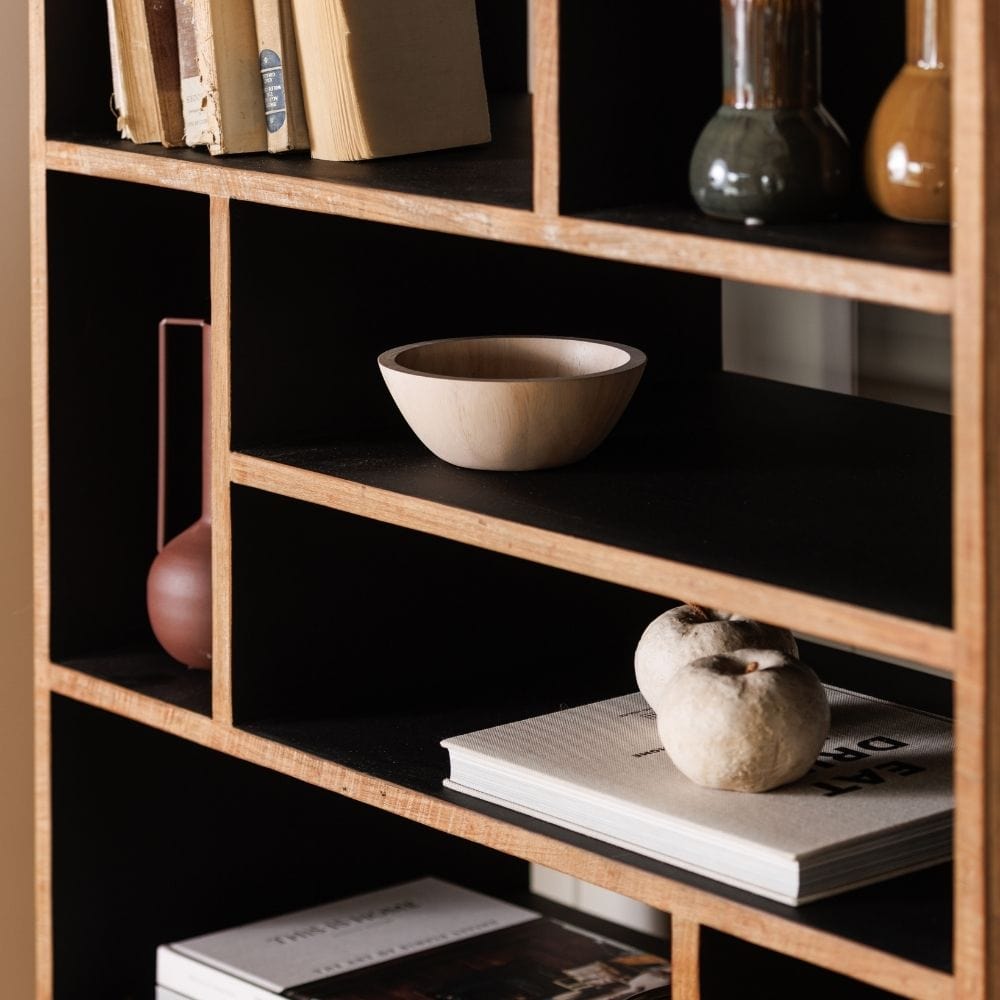 Wooden horizontal bookcase sales