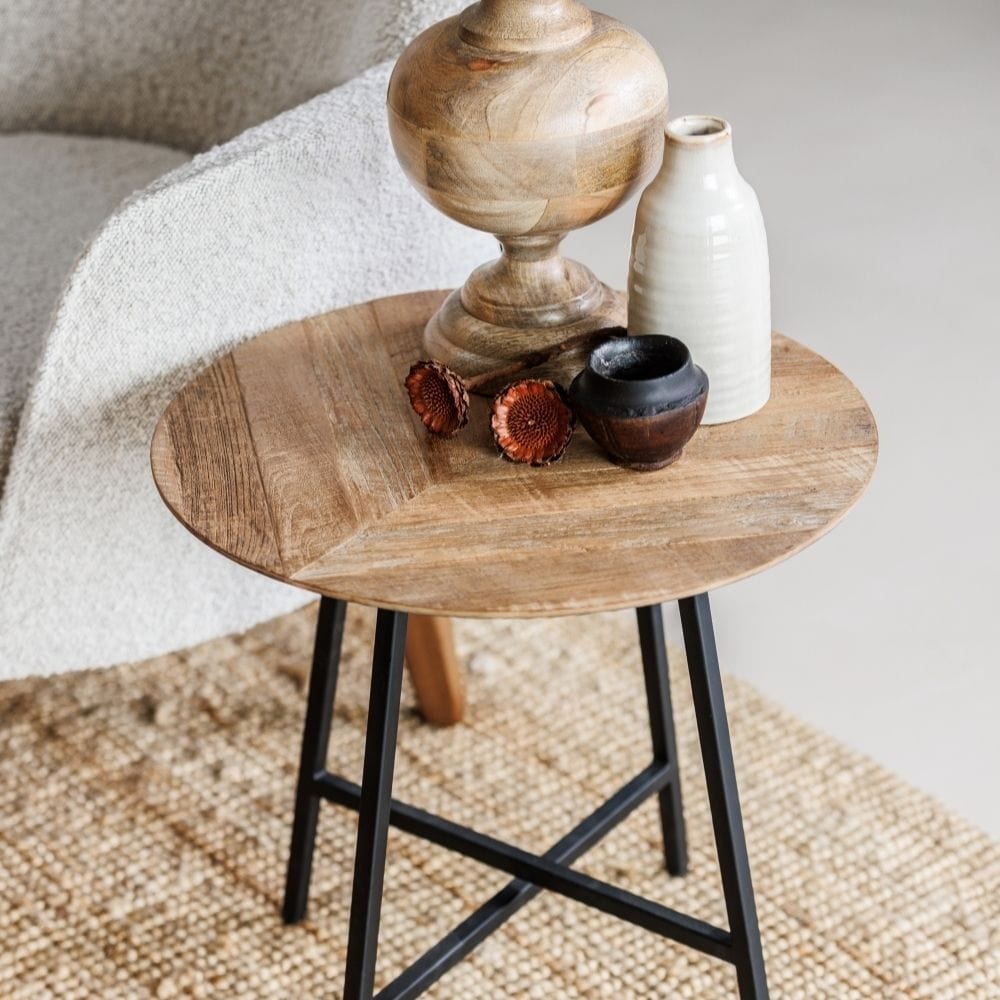 Richmond Collection - Reclaimed Solid Teak Wood Side Table