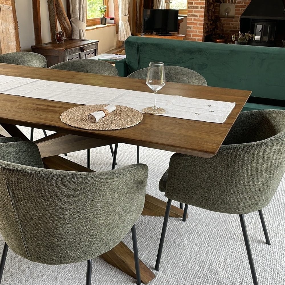 Burlington Collection White Oak Dining Table located inside a dining room