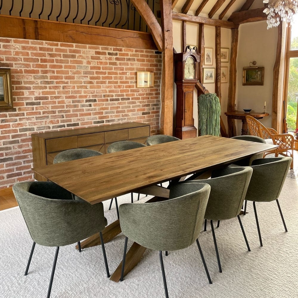 Burlington Collection White Oak Dining Table located inside a dining room