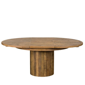 Westchester Collection - Reclaimed Wood Extending Round Dining Table (135cm - 185cm)