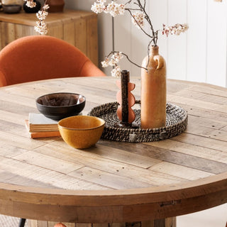 Westchester Collection - Reclaimed Wood Extending Round Dining Table (135cm - 185cm)