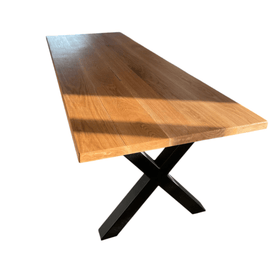 Bespoke Collection - Solid Oak Dining Table - Chunky X Frame