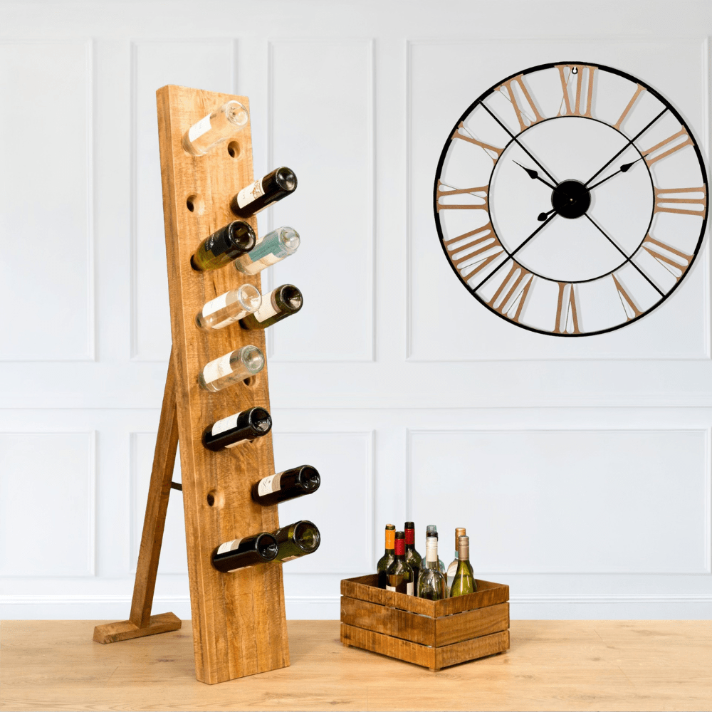 Smithfield Mango Wood Wine Bottle Display Rack Hemming Wills