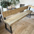 Bespoke Collection - Rustic Wood Bench with Back - Chunky Triangle Frame