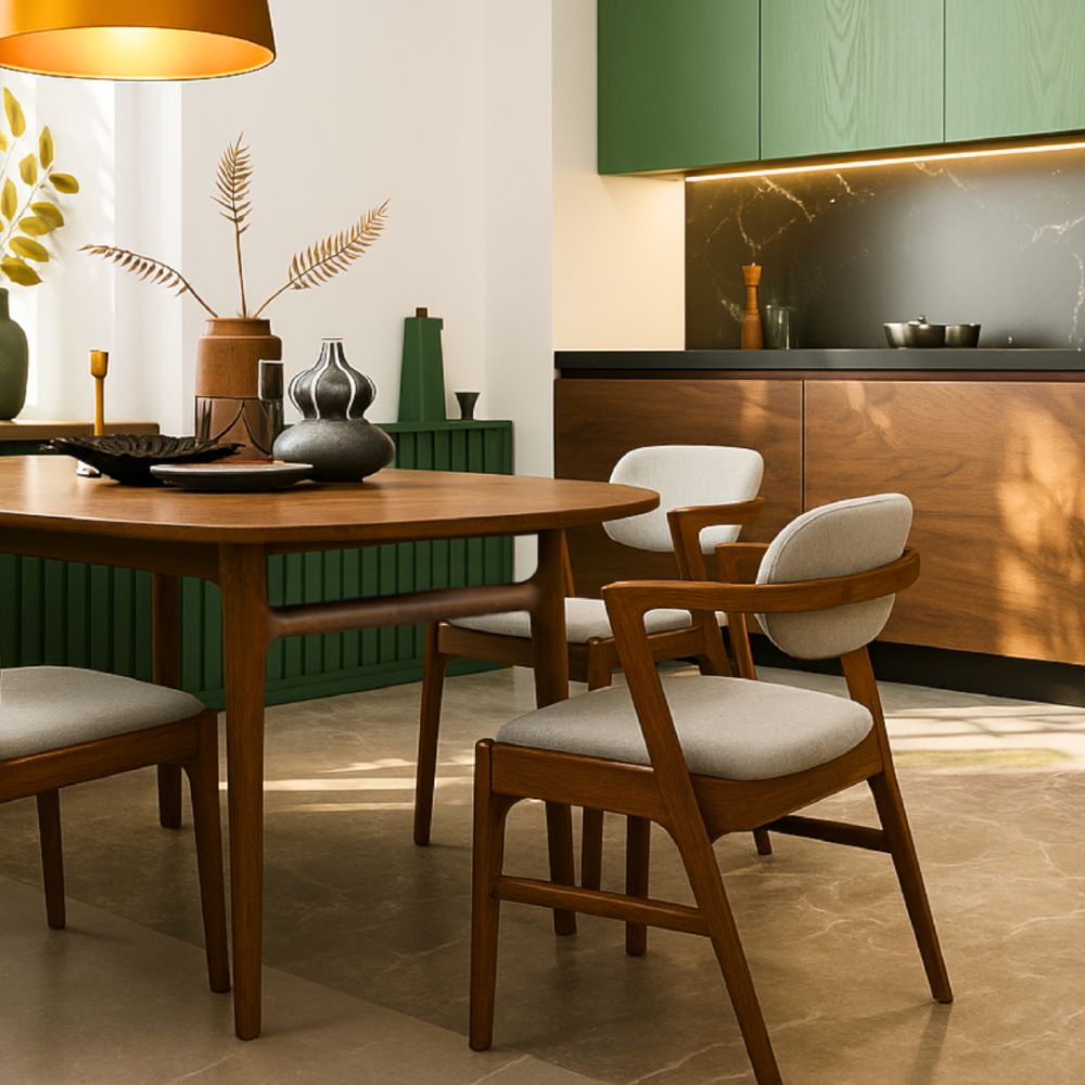 Ballinger Extending Oak Dining Table Set (160cm - 215cm)