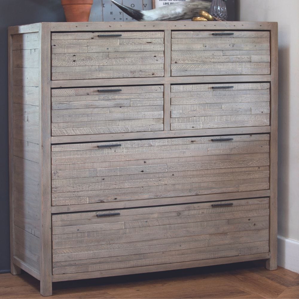 Florence Collection - Reclaimed Wood 6 Drawer Chest