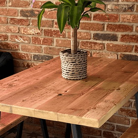 Light driftwood 120cm reclaimed dining table