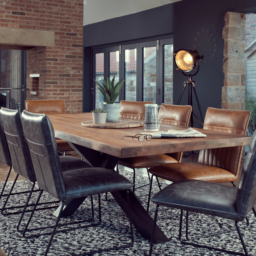 Islington Collection - 240cm Solid Oak Dining Table Set