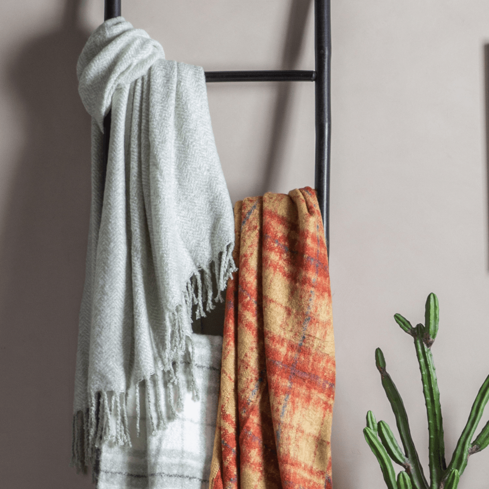 Faux Mohair Herringbone Throw - 5 Colours