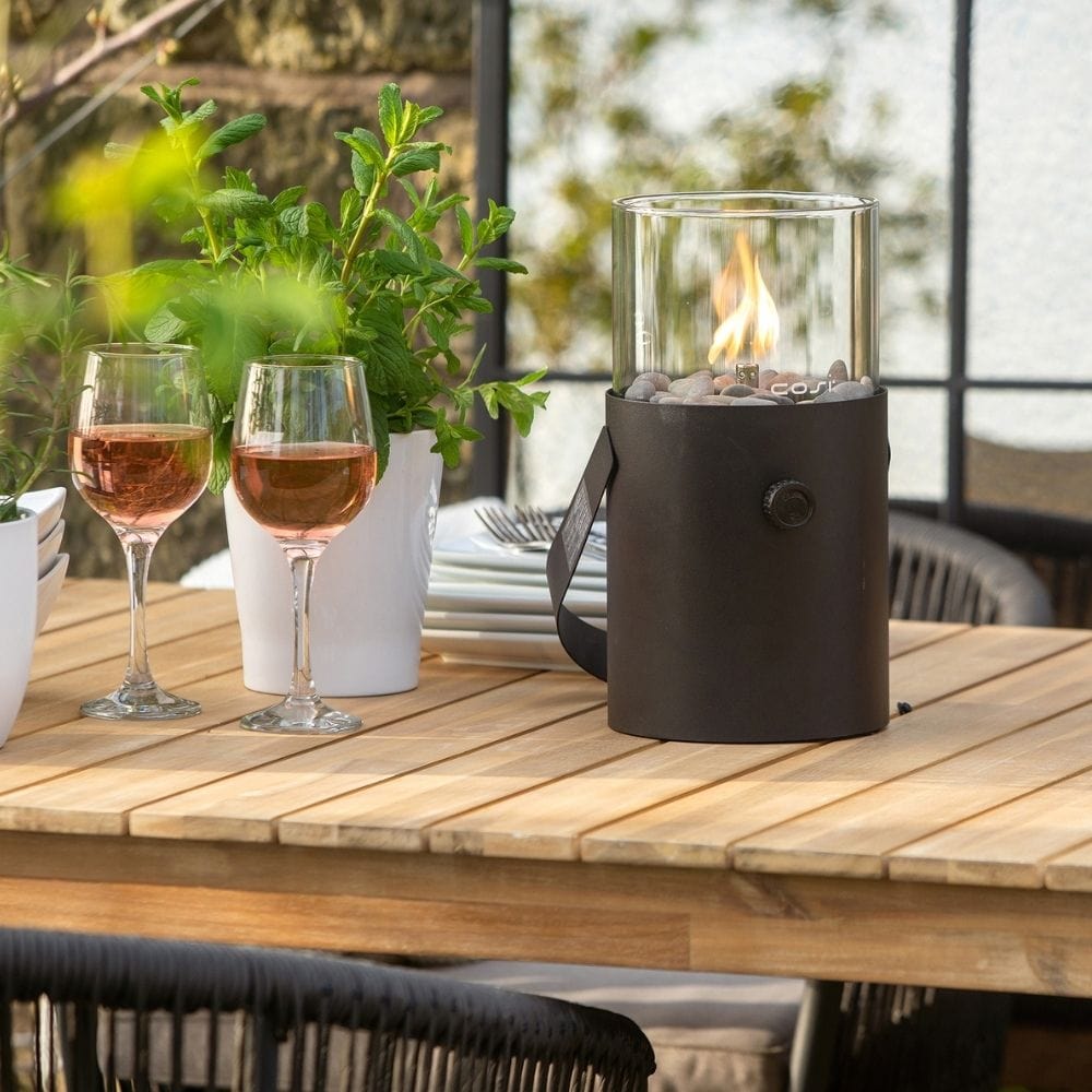 Outdoor Black Portable Fire Lantern