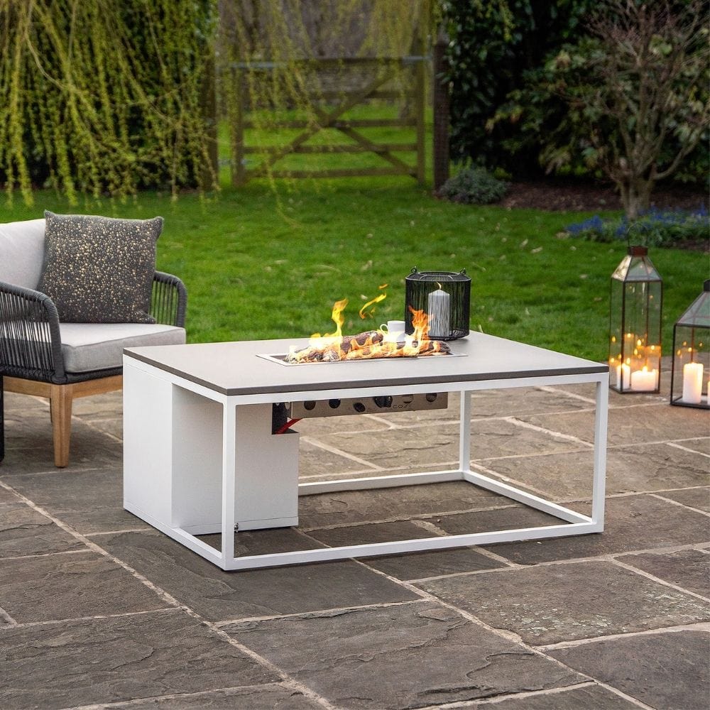 Honolulu Large White & Grey Fire Pit