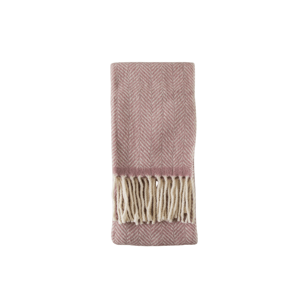 Wool Herringbone Throw - 4 Colours
