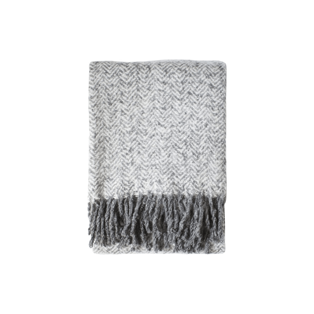 Faux Mohair Herringbone Throw - 5 Colours