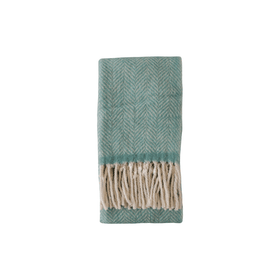 Wool Herringbone Throw - 4 Colours