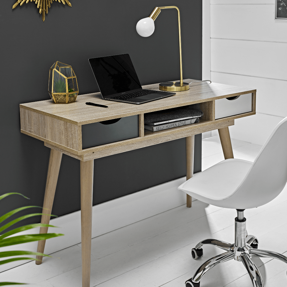 Scandi desk with storage deals