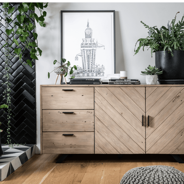 Malm Collection Reclaimed Wood Wide Sideboard