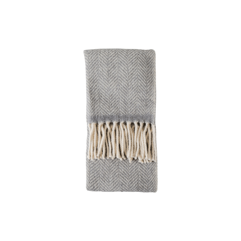 Wool Herringbone Throw - 4 Colours