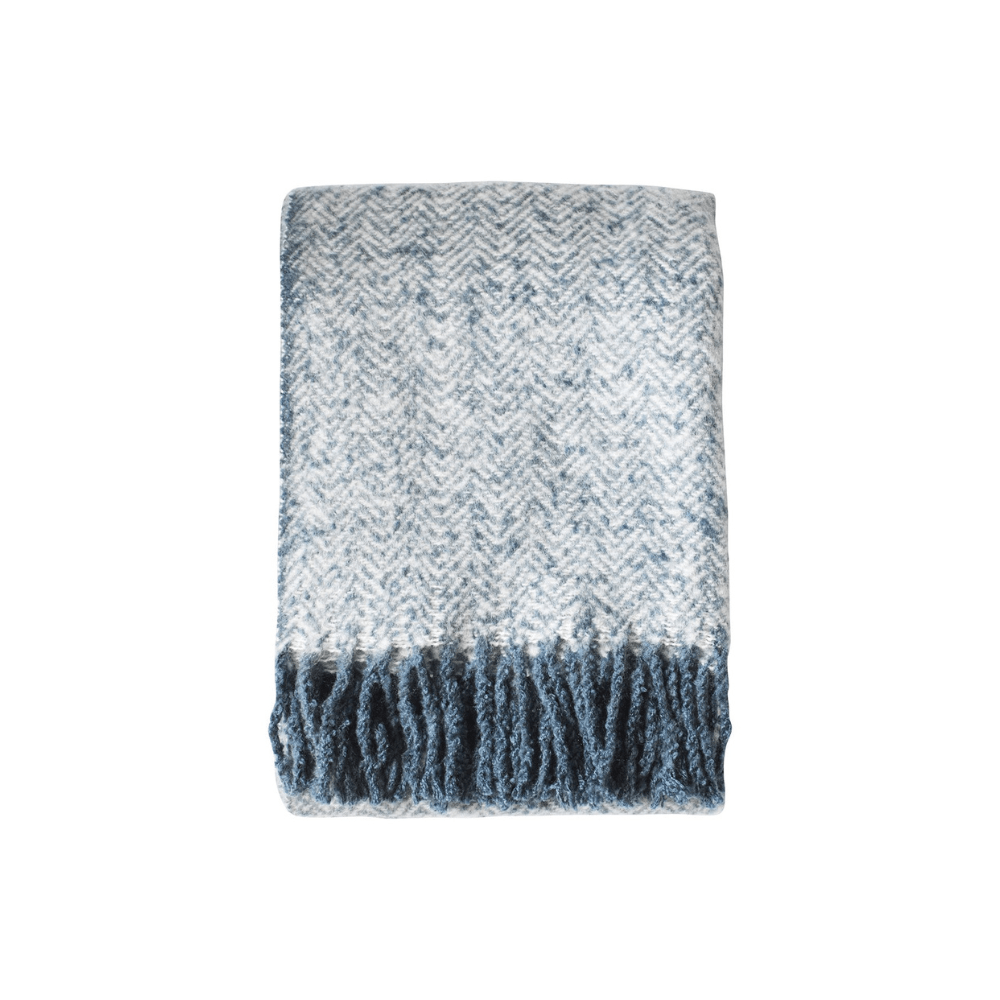 Faux Mohair Herringbone Throw - 5 Colours