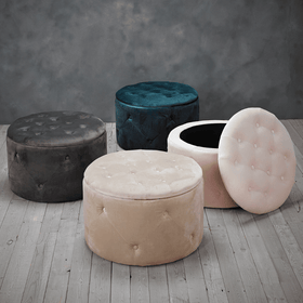 Distinctly home discount alexander velvet ottoman